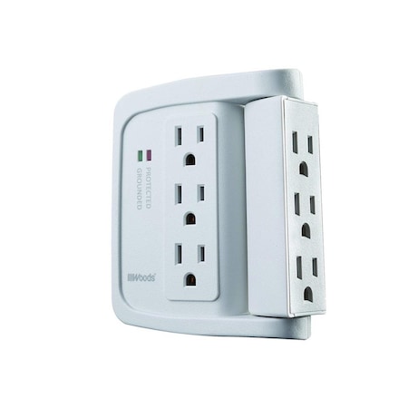 Data Processorme 41423 6 Outlet Surge Protector, 1440 Joules - White DA2588327
